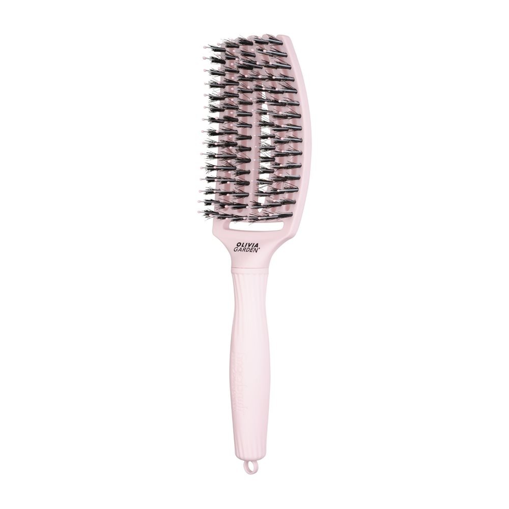 Olivia Garden Fingerbrush Combo Meedium Juuksehari Pastel Pink
