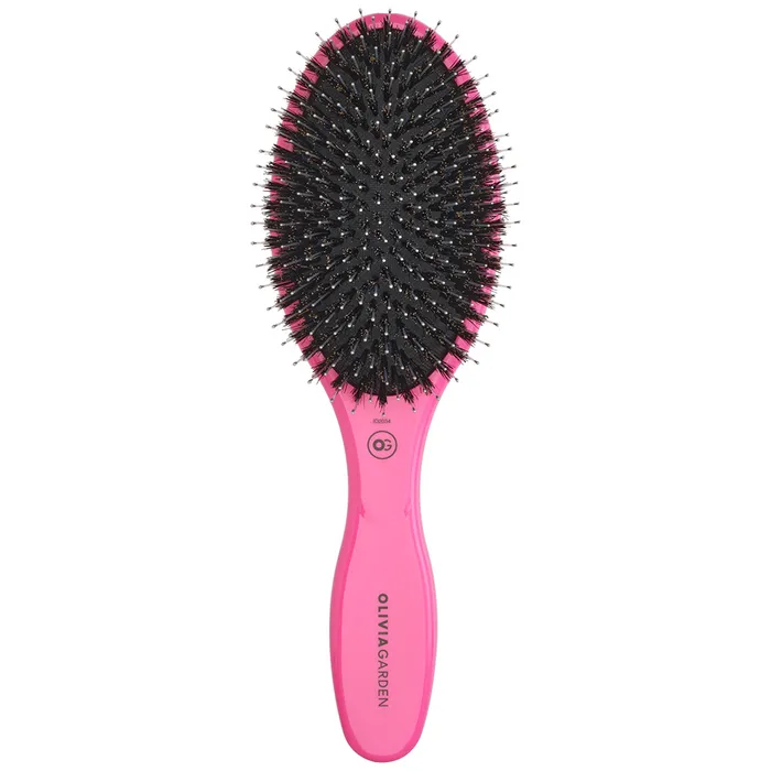 Olivia Garden - Care Oval - Boar & Nylon - Pink