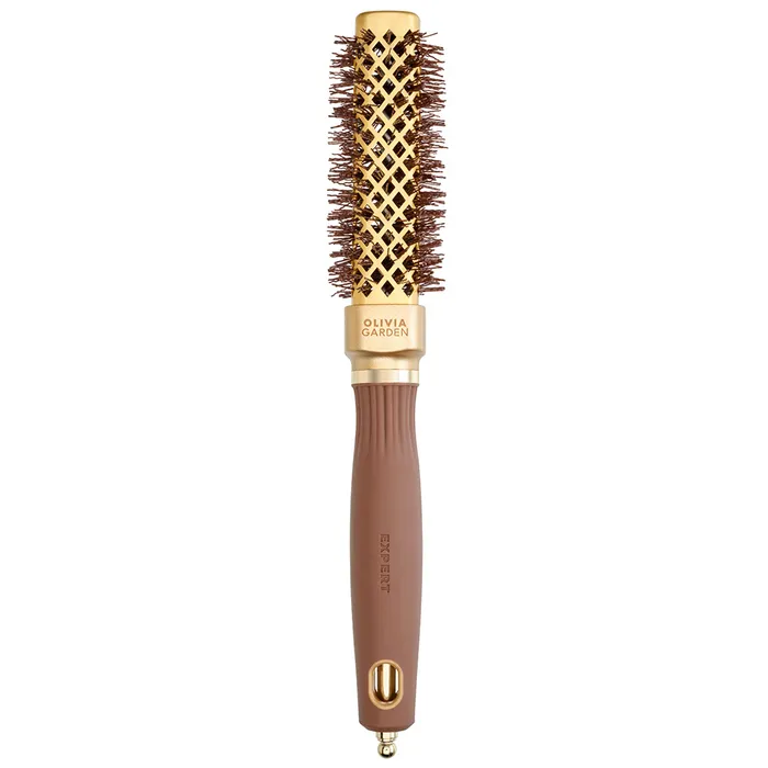 Olivia Garden Expert Blowout Straight Wavy Bristle Gold&Brown 20mm