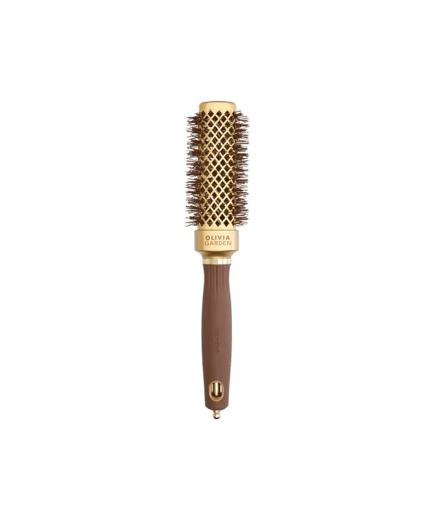 Olivia Garden Expert Blowout Straight Wavy Bristle Gold&Brown 30mm