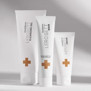Swederm LEROSETT® terviklik näohoolduskomplekt – PUHASTUSGEEL, MASK, KREEM