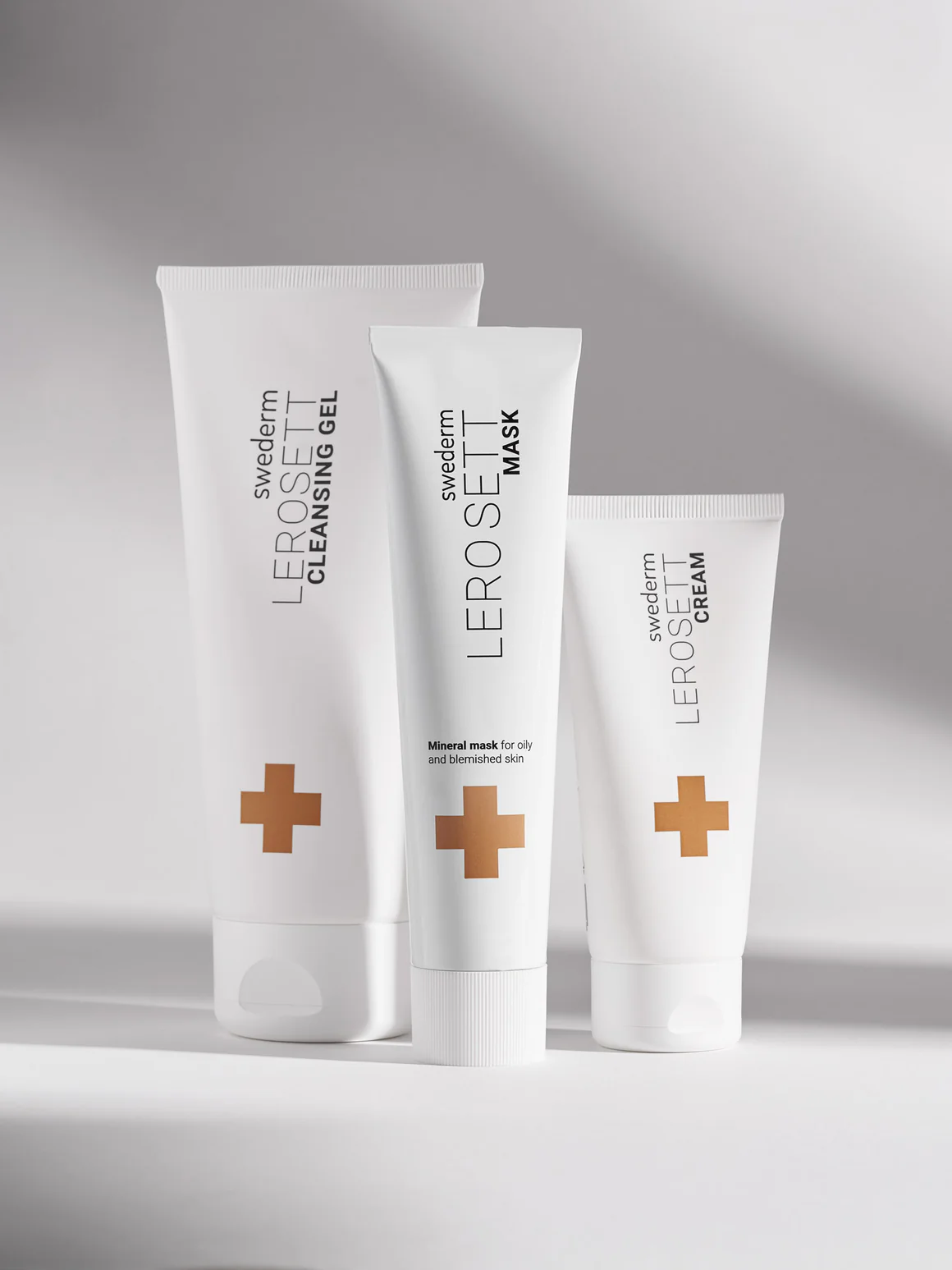 Swederm LEROSETT® terviklik näohoolduskomplekt – PUHASTUSGEEL, MASK, KREEM